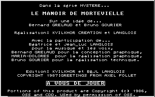 Mortville Manor screenshot 3 for Atari ST